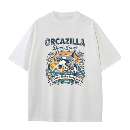 Orcazilla – Duck Lover Ocean Marine Biologist Graphic T-Shirt