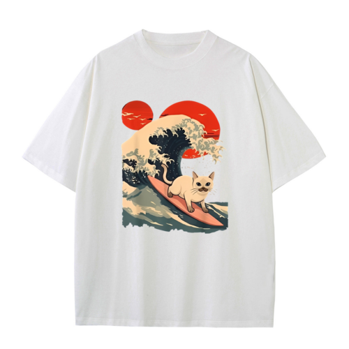 Japan Cat Wase Design – Japanese Style Graphic T-Shirt