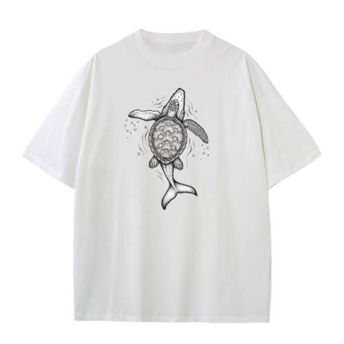 Humpback Turtle – Playful Art Illustration Graphic T-Shirt