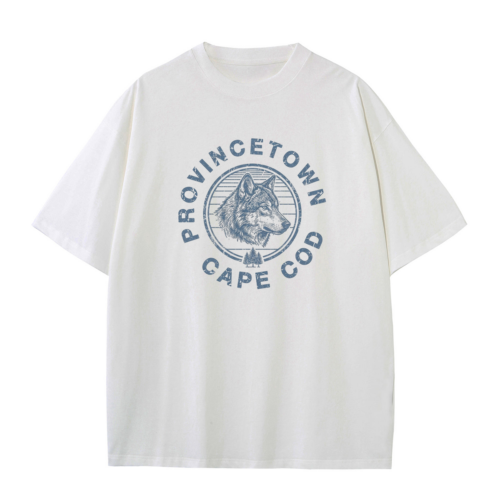 Provincetown Cape Cod Wolf – Vintage Graphic T-Shirt