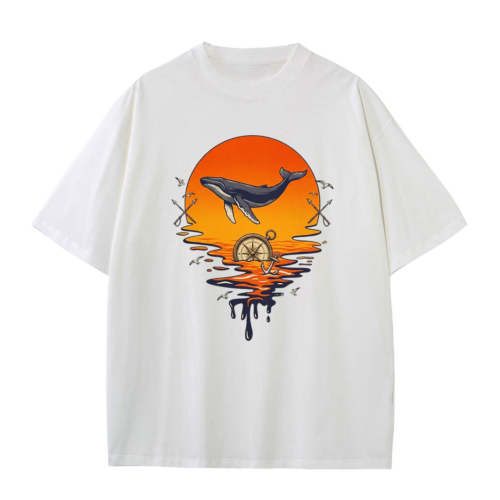 Vintage Retro Style Whale – Ocean Graphic T-Shirt