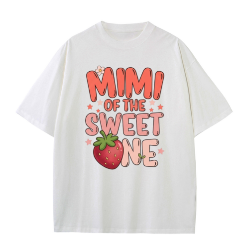 Funny Mimi of the Sweet One – Cute Strawberry Graphic T-Shirt