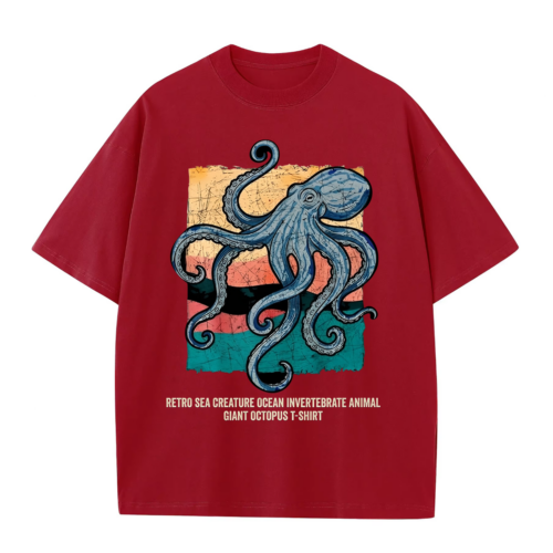 Octopus Retro Design – Vintage Graphic T-Shirt