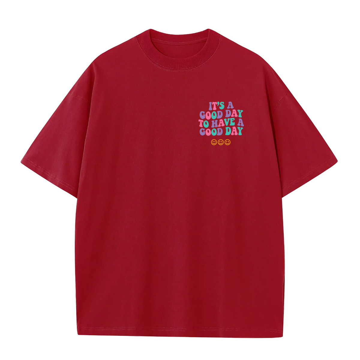 It’s A Good Day To Have A Good Day – Happy Face Aesthetic Graphic T-Shirt - Image 2