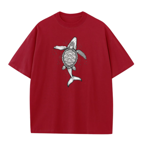 Humpback Turtle – Playful Art Illustration Graphic T-Shirt
