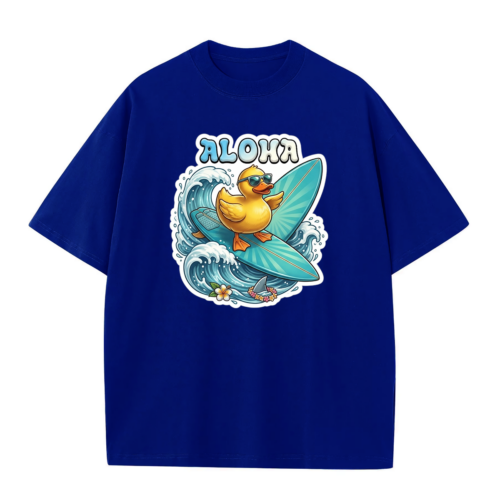 Duck Surfing – Aloha – Surfboard & Wave Vintage Graphic T-Shirt