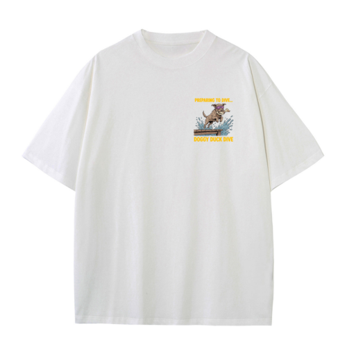 Canine Water Sport – Duck Dock Jumping Funny Dog Dock Diving Graphic T-Shirt